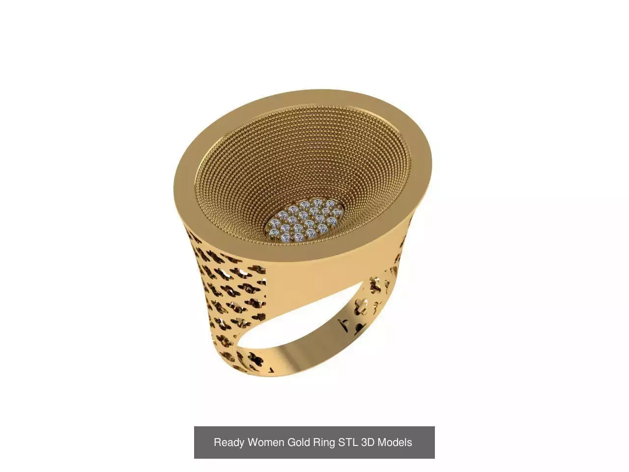 Women Gold Ring  Models  100pcs 3D Model Collection_77