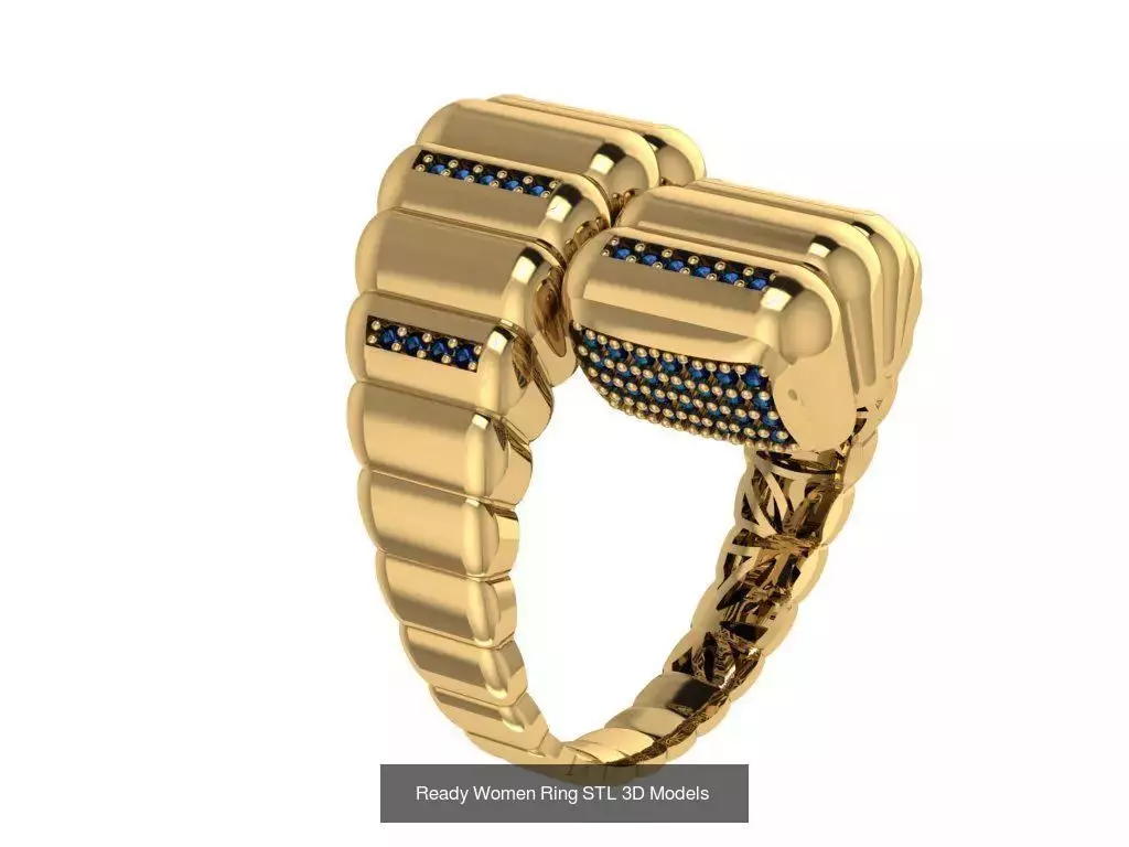 Women Gold Ring  Models  100pcs 3D Model Collection_93