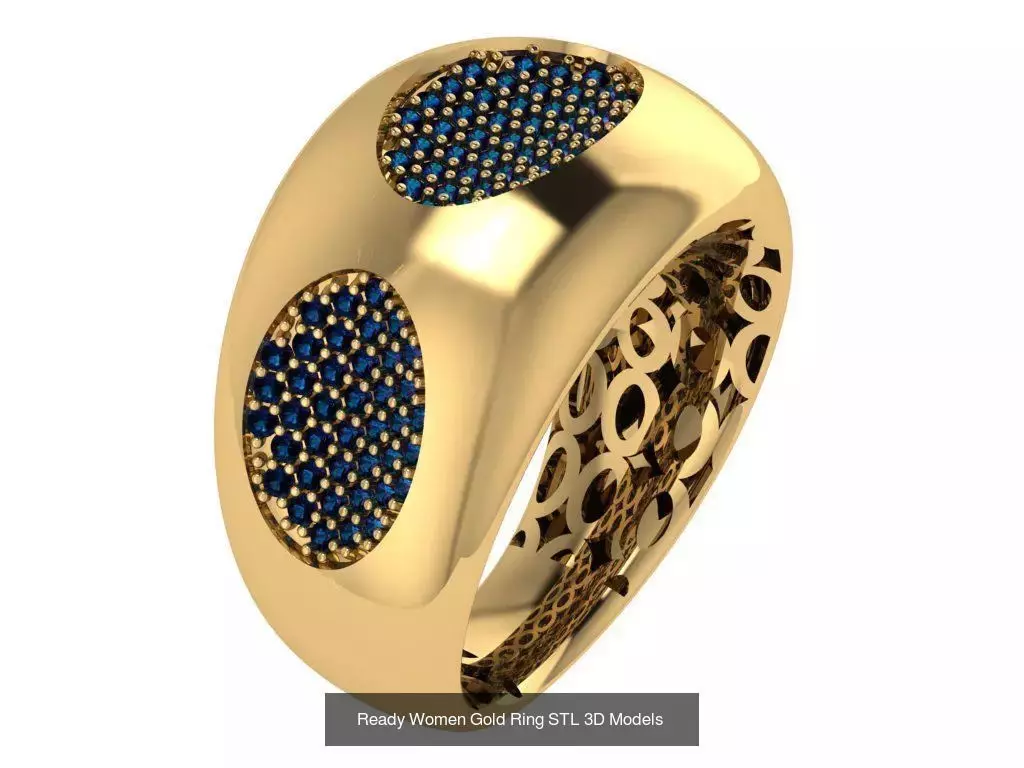 Women Gold Ring  Models  100pcs 3D Model Collection_44