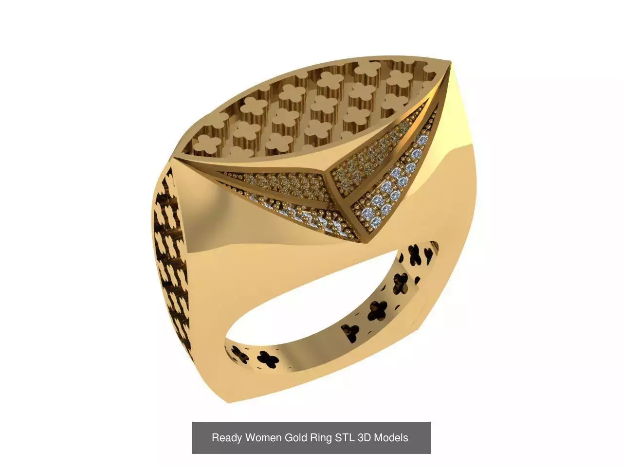Women Gold Ring  Models  100pcs 3D Model Collection_61