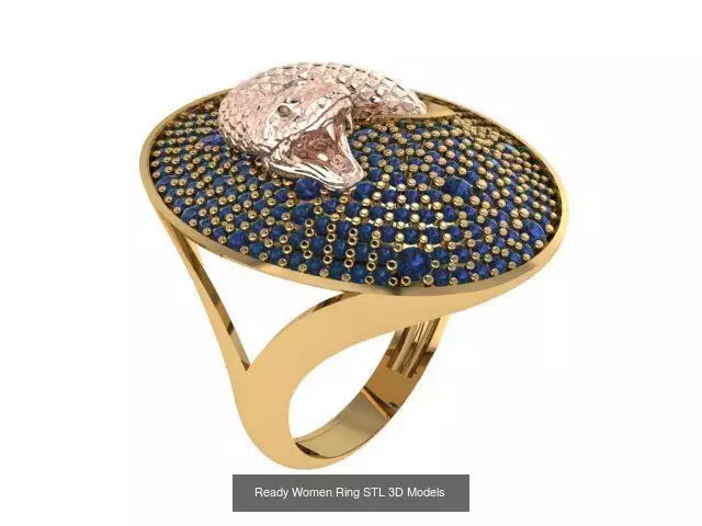 Women Gold Ring  Models  100pcs 3D Model Collection_106