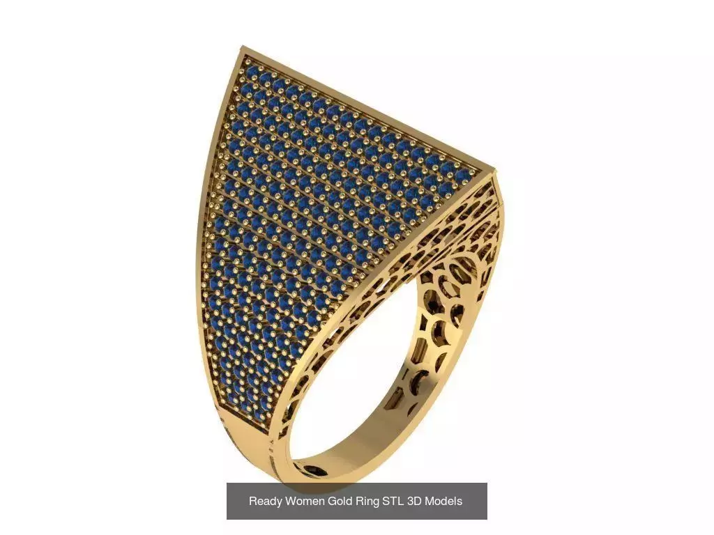 Women Gold Ring  Models  100pcs 3D Model Collection_58