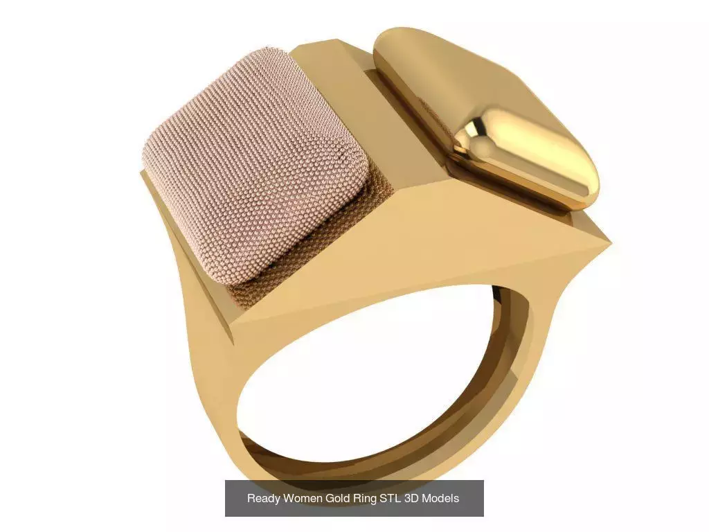 Women Gold Ring  Models  100pcs 3D Model Collection_84