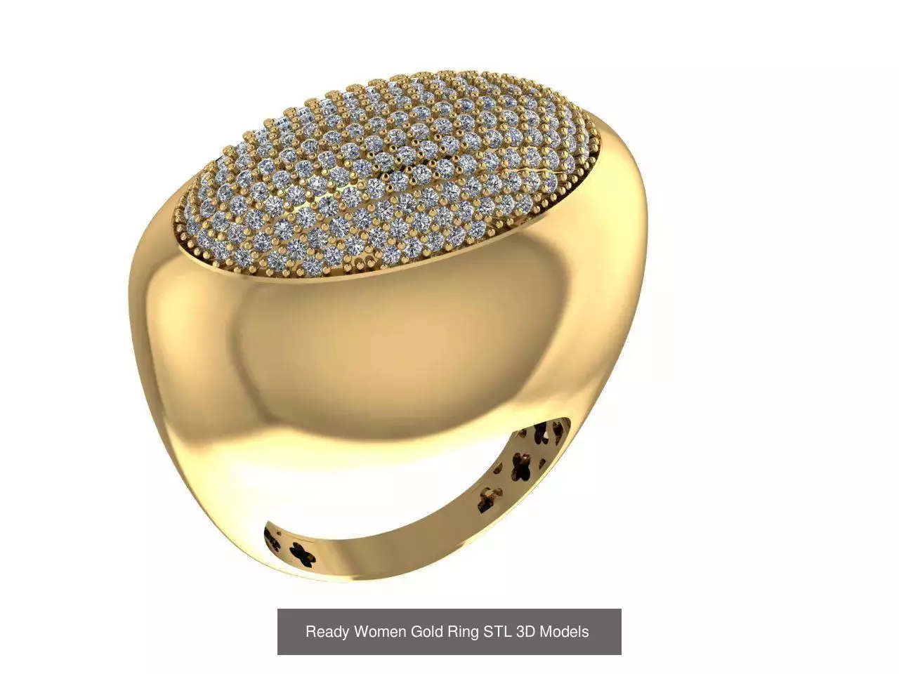 Women Gold Ring  Models  100pcs 3D Model Collection_64
