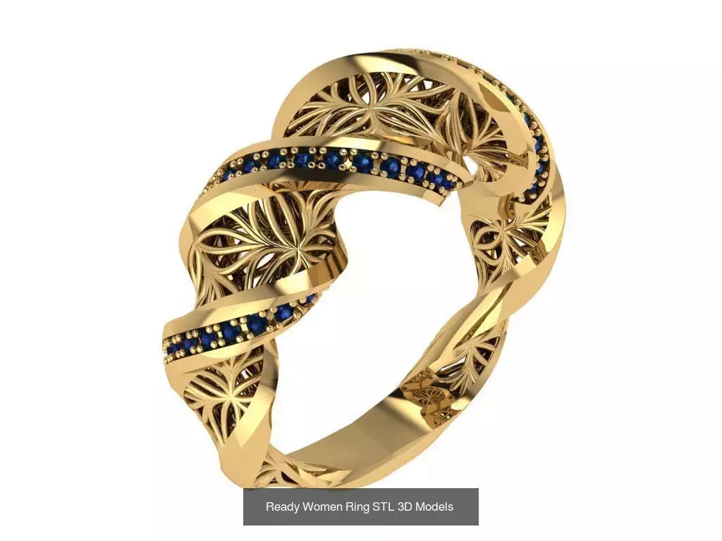 Women Gold Ring  Models  100pcs 3D Model Collection_102