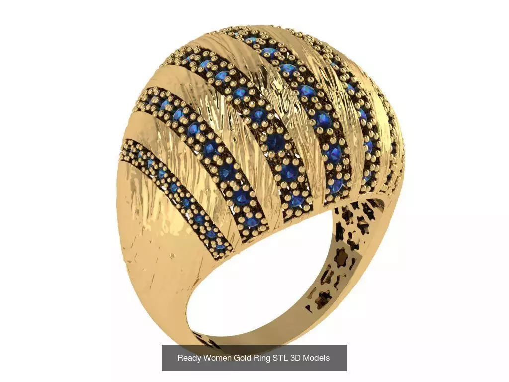Women Gold Ring  Models  100pcs 3D Model Collection_85
