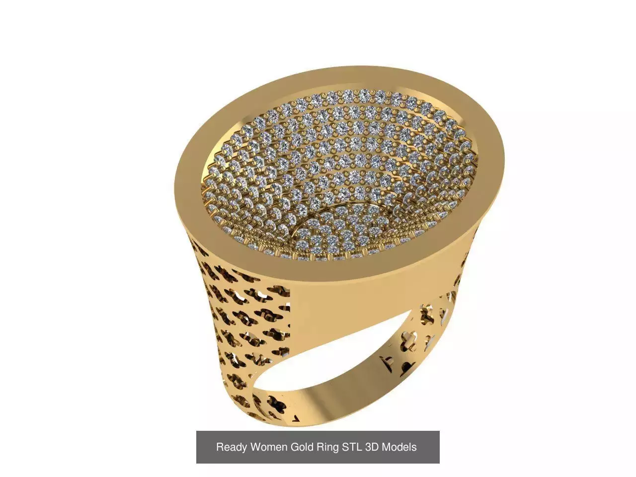 Women Gold Ring  Models  100pcs 3D Model Collection_76