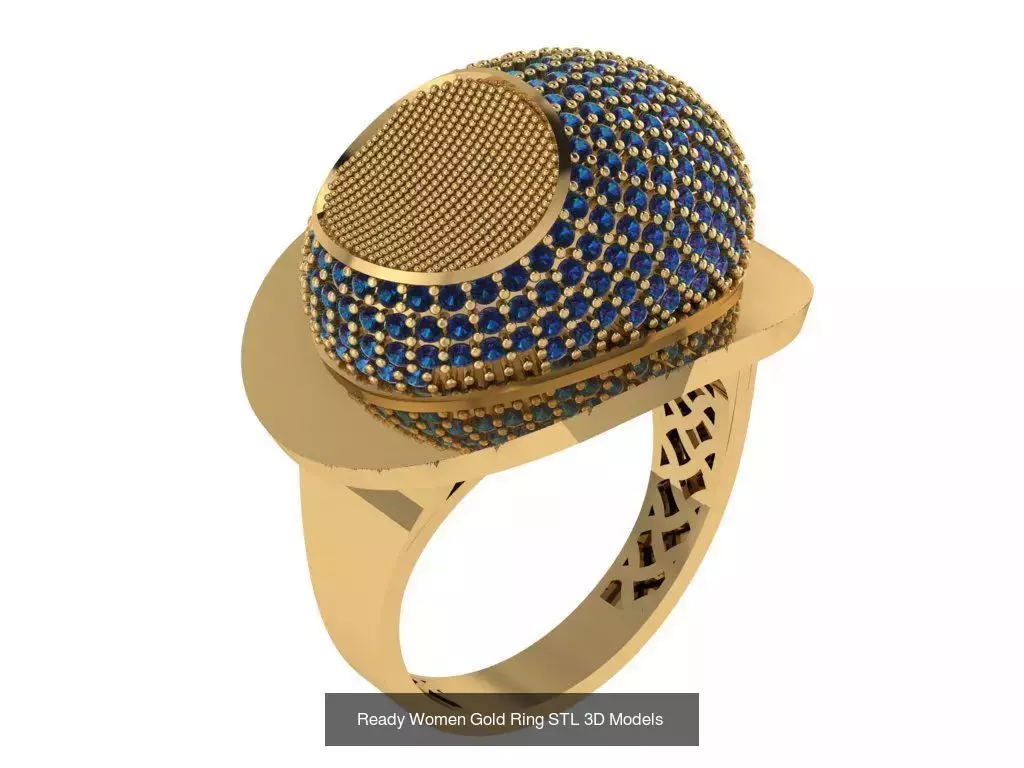 Women Gold Ring  Models  100pcs 3D Model Collection_72