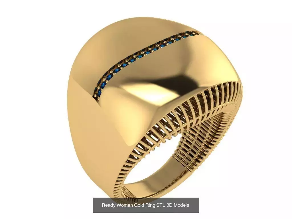 Women Gold Ring  Models  100pcs 3D Model Collection_71