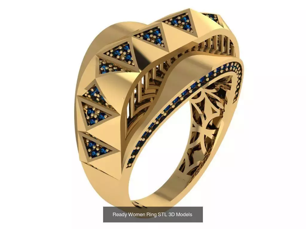 Women Gold Ring  Models  100pcs 3D Model Collection_96