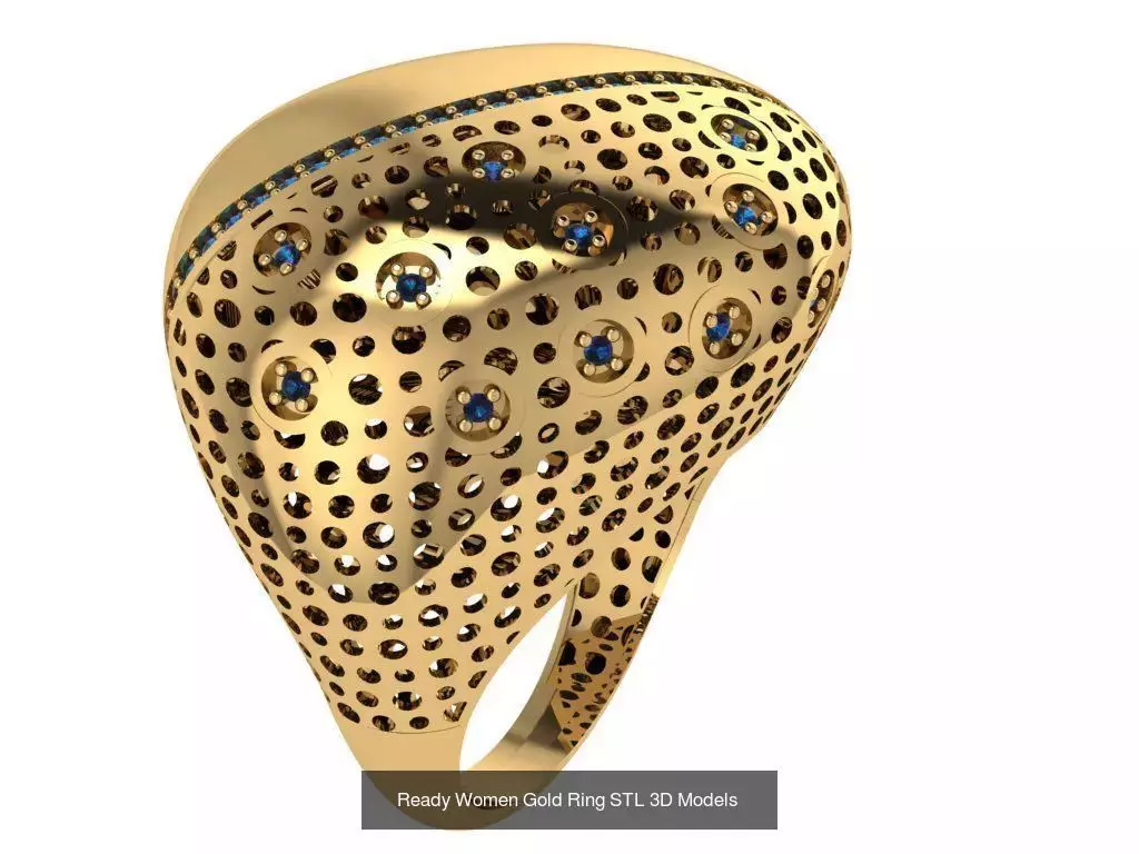 Women Gold Ring  Models  100pcs 3D Model Collection_74