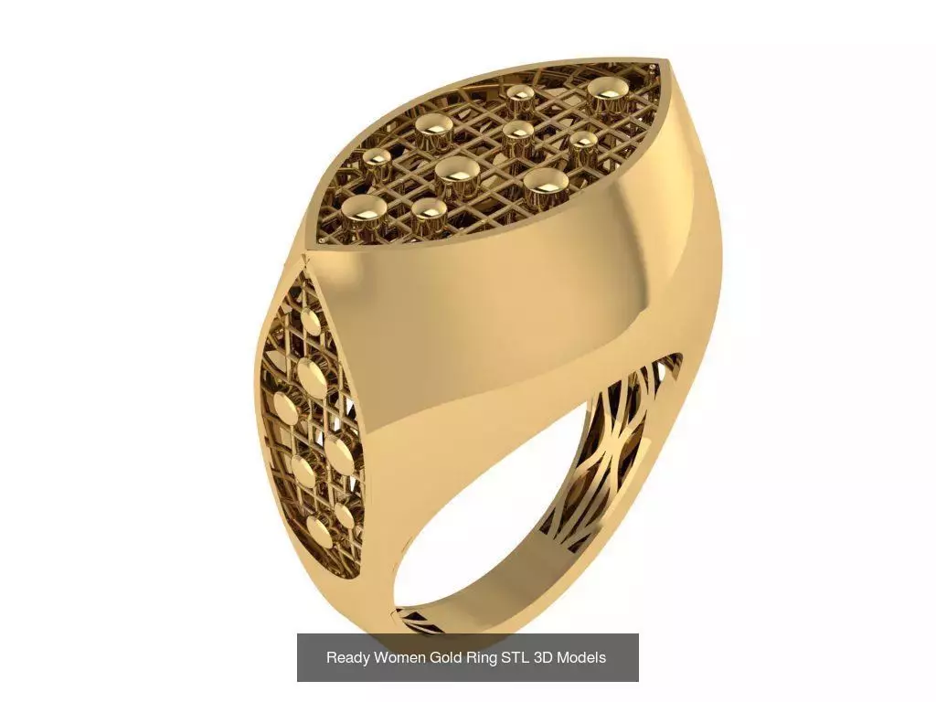 Women Gold Ring  Models  100pcs 3D Model Collection_86