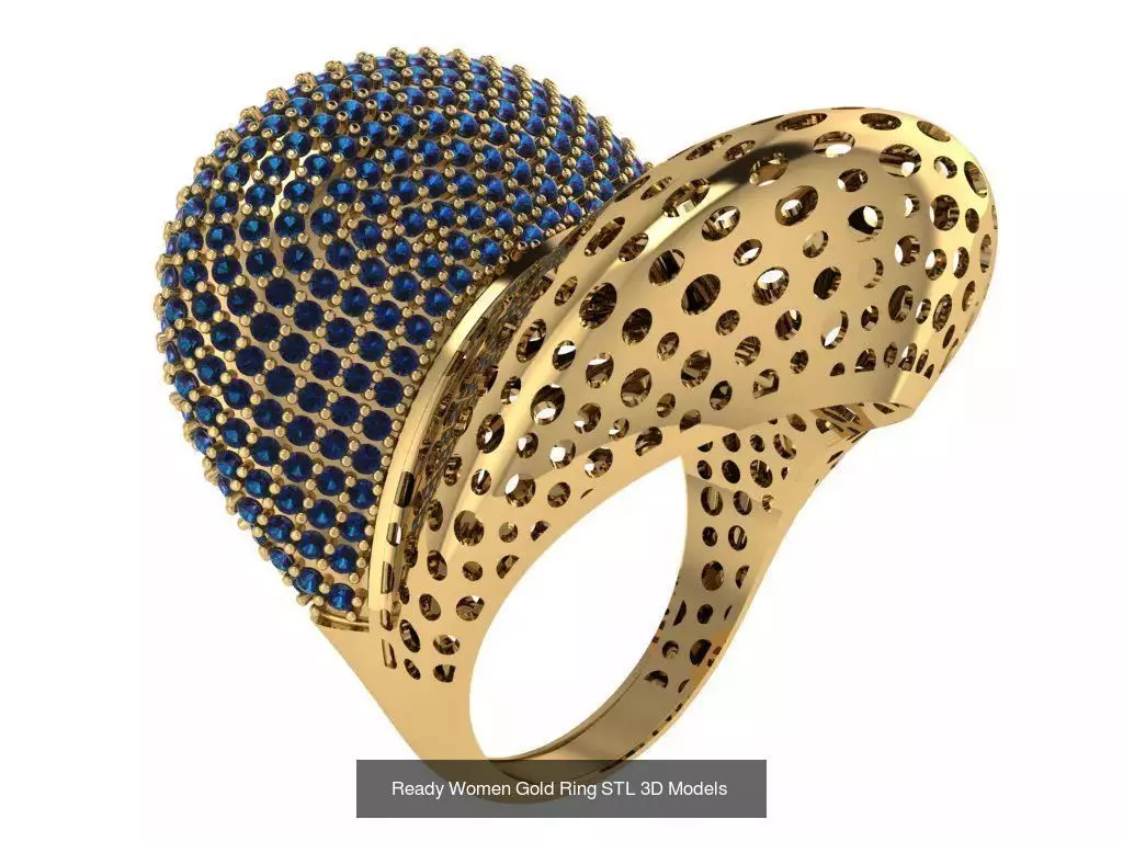 Women Gold Ring  Models  100pcs 3D Model Collection_68