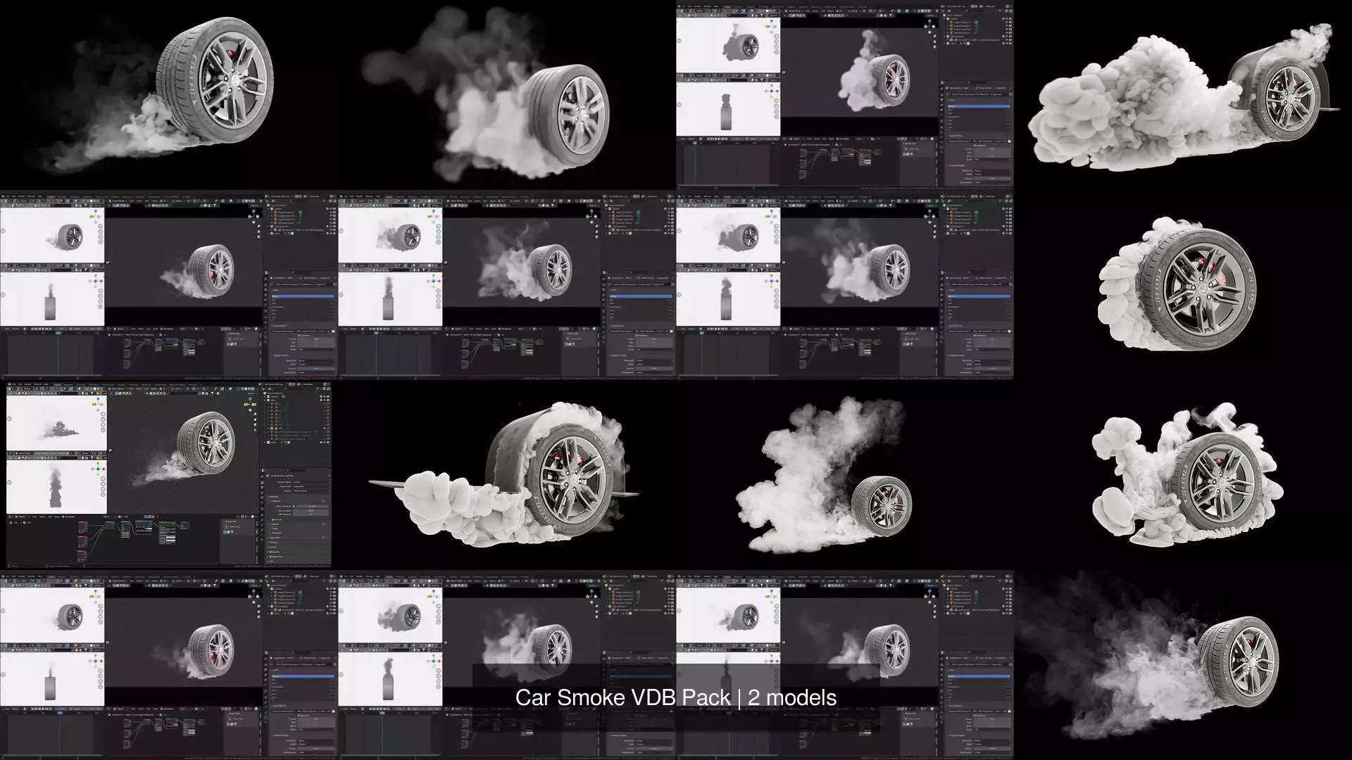 Car Smoke VDB Pack 3D Model Collection_0