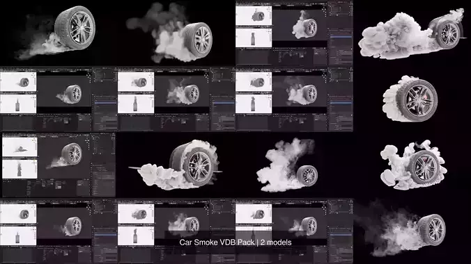 Car Smoke VDB Pack 3D Model Collection