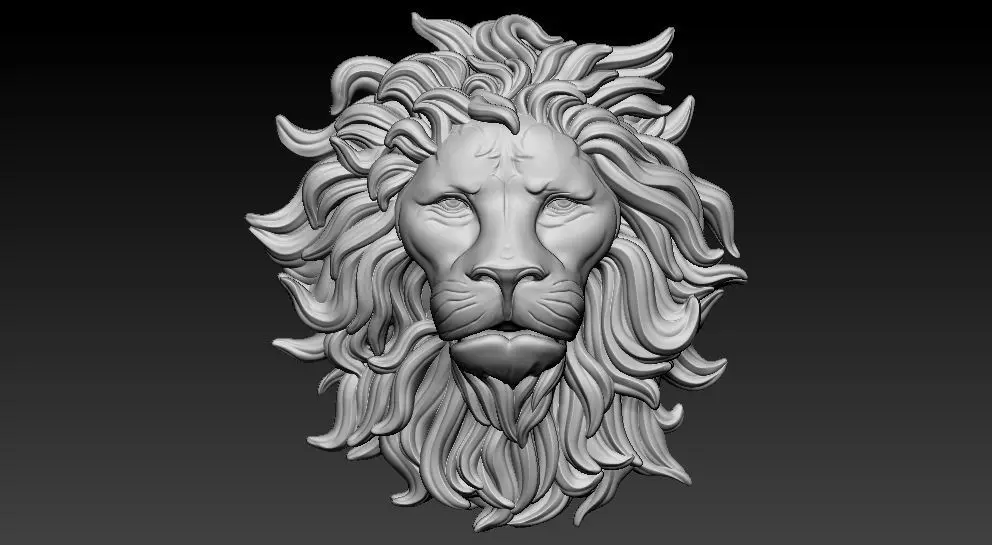Lion Face 3D print model_0