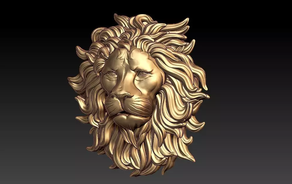 Lion Face 3D print model_6