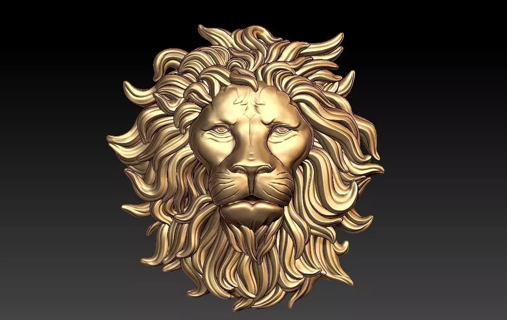 Lion Face 3D print model_5