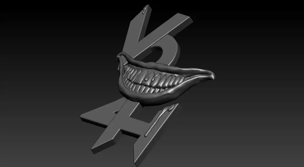Bloody Smile 3d Pendant 3D print model_4