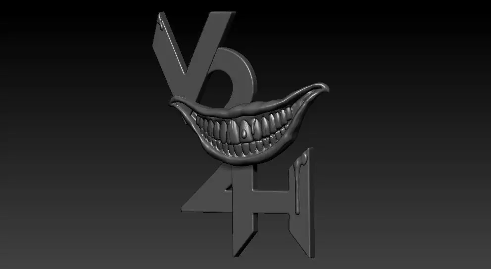 Bloody Smile 3d Pendant 3D print model_1