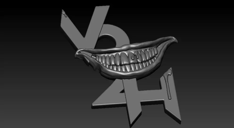 Bloody Smile 3d Pendant 3D print model_2