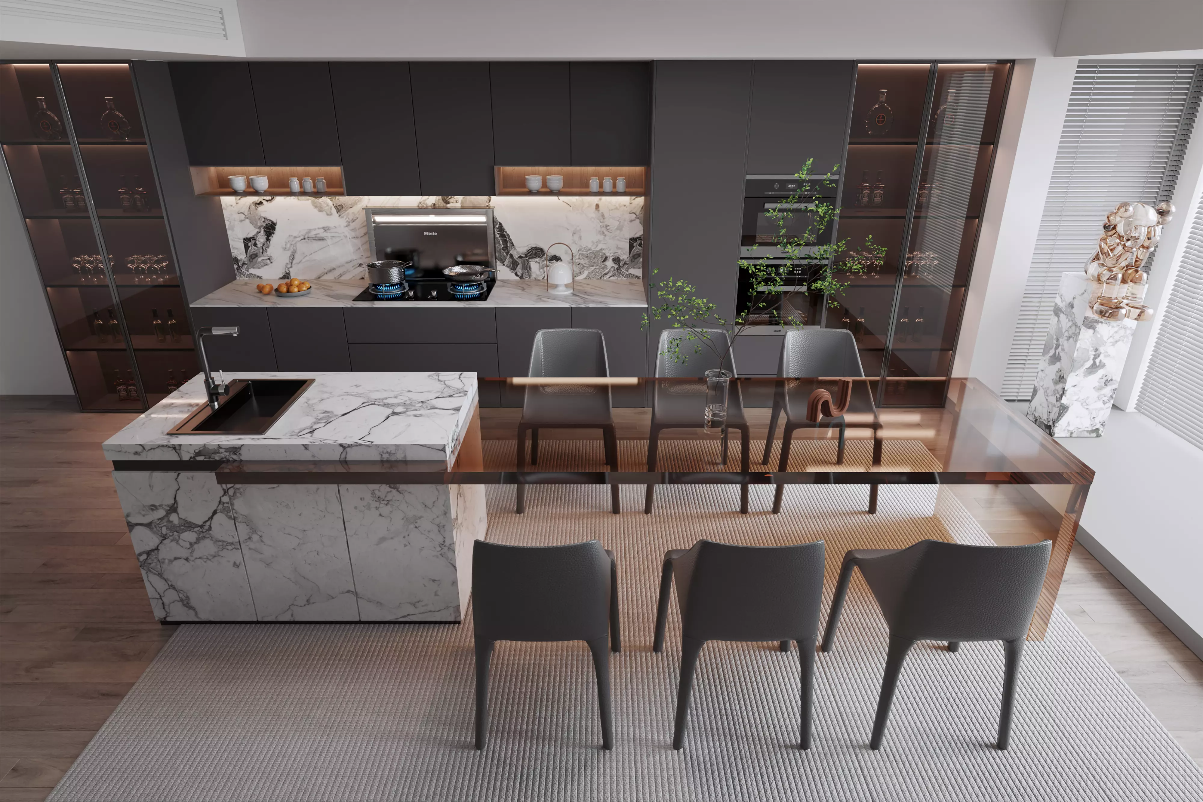 Sharing of a Recent Partial Dining Room 3D Scene 3D model_4