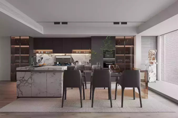 Sharing of a Recent Partial Dining Room 3D Scene