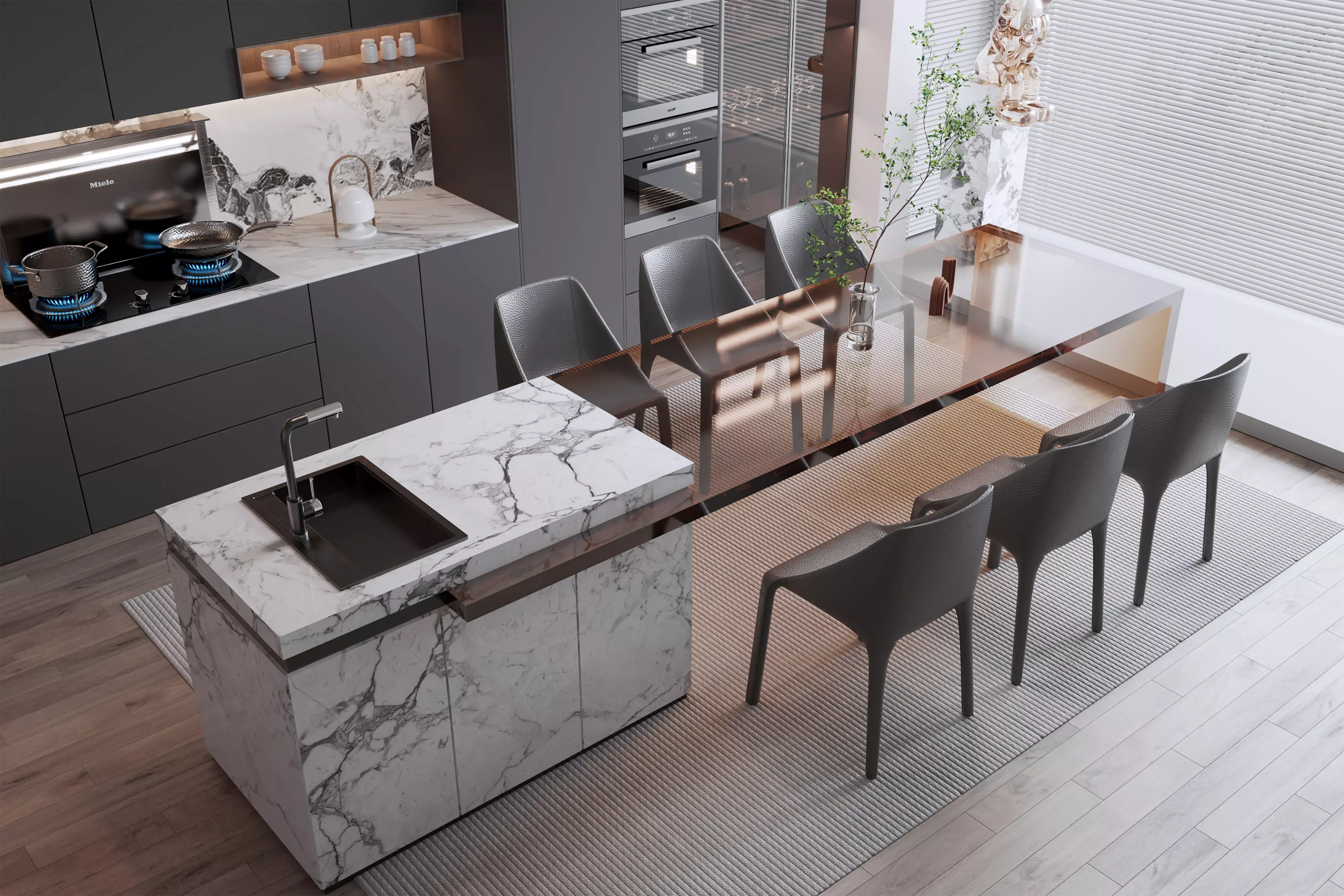 Sharing of a Recent Partial Dining Room 3D Scene 3D model_6