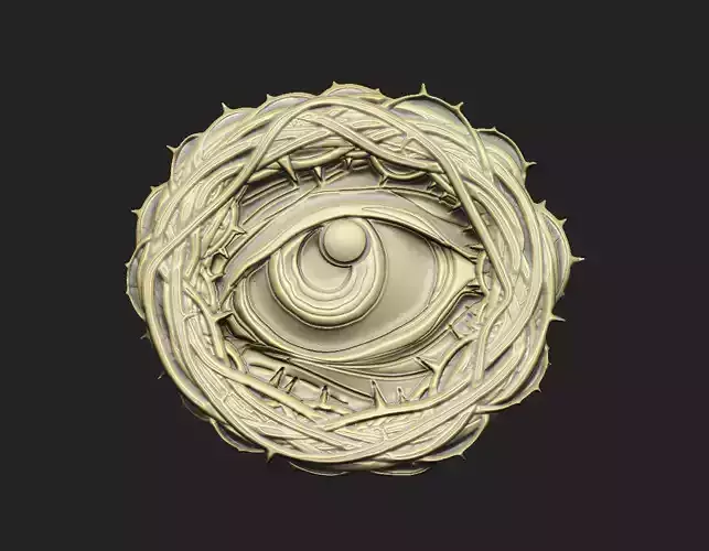 Eye art cam cnc print wood thorn blood pointed laser soft shape