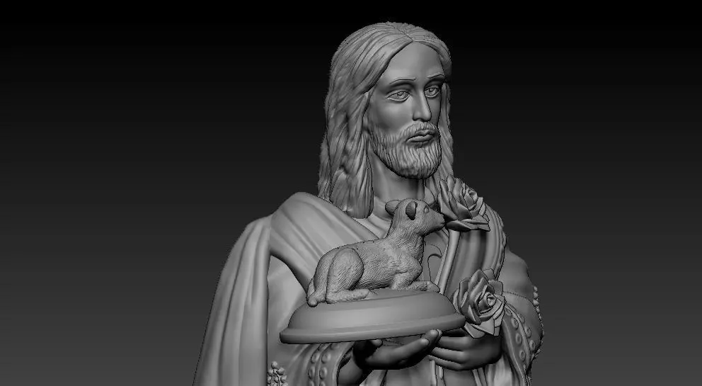 Jesus Pendant 3D print model_5