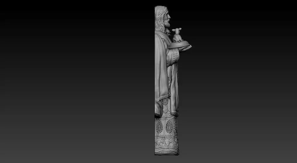 Jesus Pendant 3D print model_1