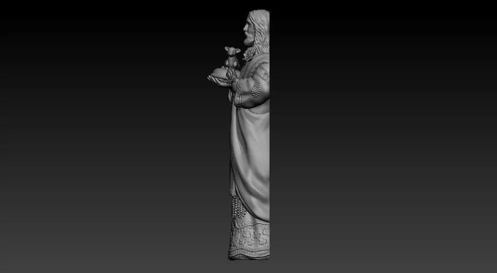 Jesus Pendant 3D print model_2