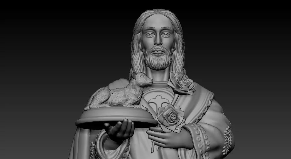 Jesus Pendant 3D print model_3