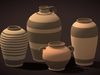 Clay Vases Pack - Clay Color Variety - Low Poly Free low-poly 3D model_2
