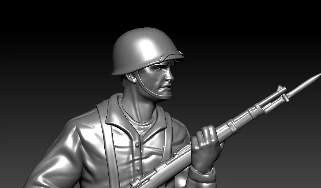 Relief Soilder 3d Pendant  3D print model_4