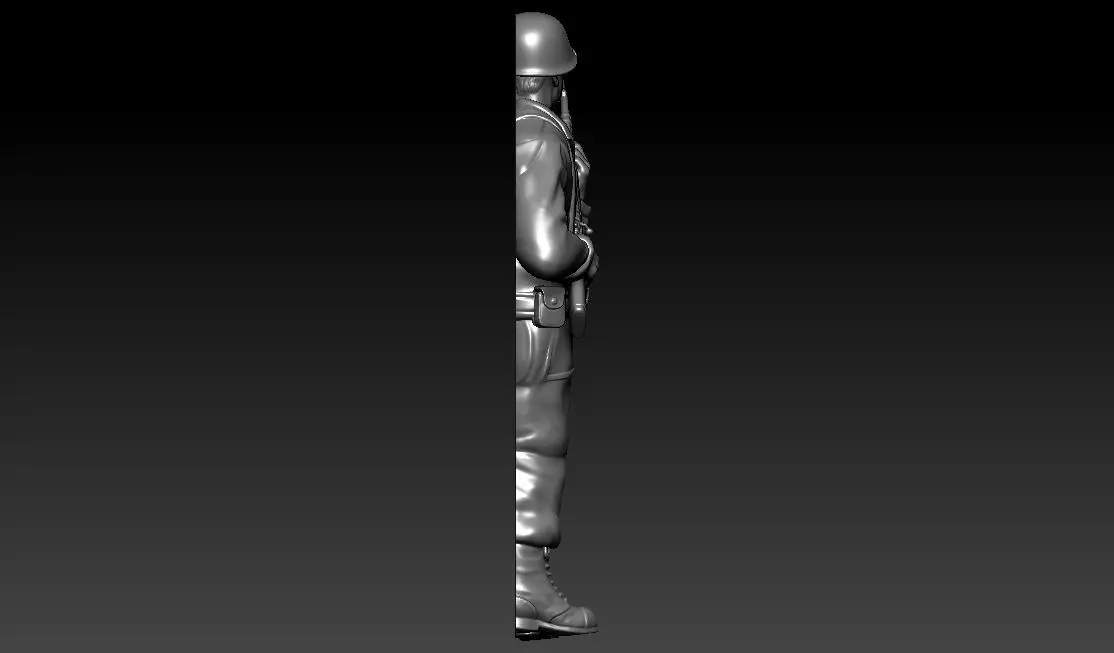 Relief Soilder 3d Pendant  3D print model_3