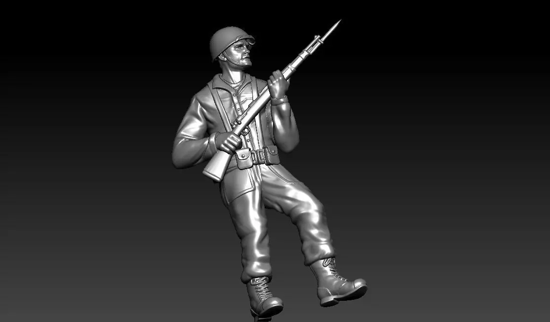Relief Soilder 3d Pendant  3D print model_2