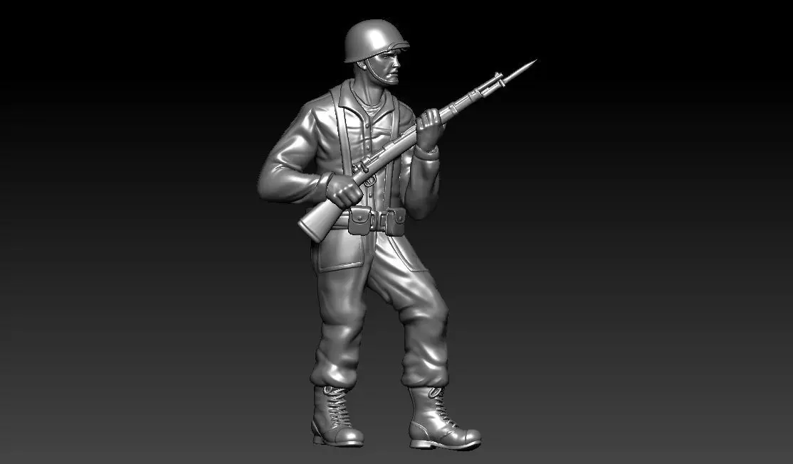 Relief Soilder 3d Pendant  3D print model_0