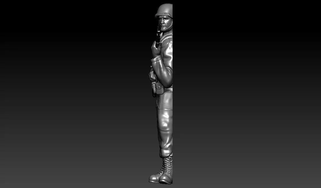 Relief Soilder 3d Pendant  3D print model_1