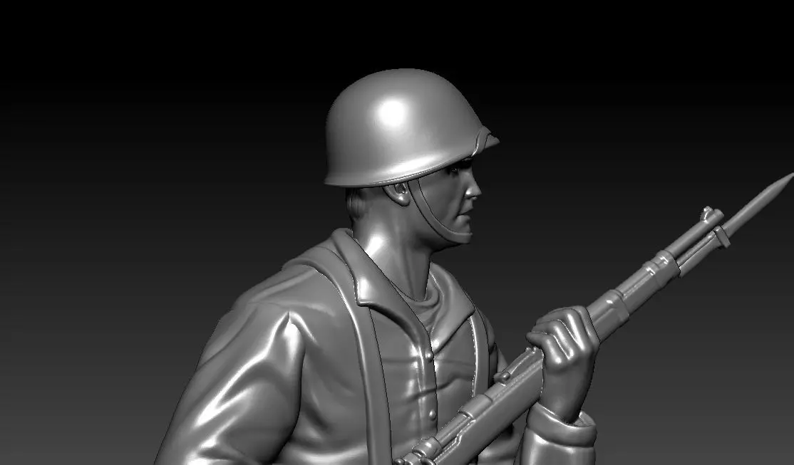 Relief Soilder 3d Pendant  3D print model_6