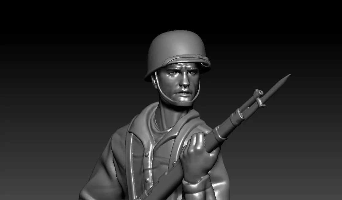 Relief Soilder 3d Pendant  3D print model_5
