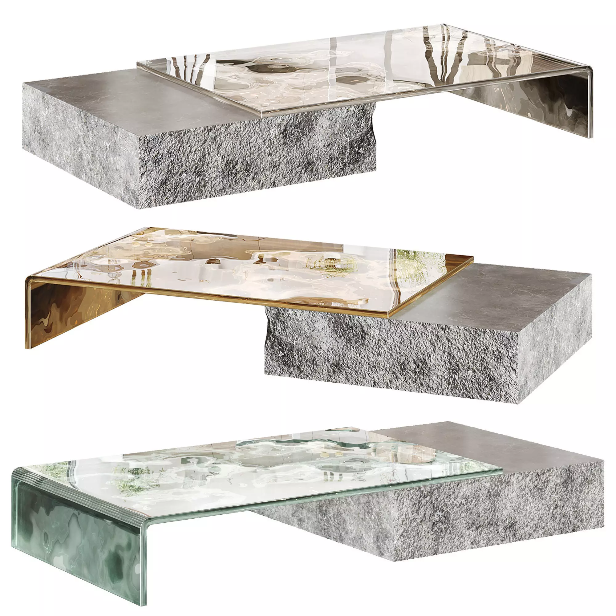 Postmodern Nesting Coffee Table 3D model_0