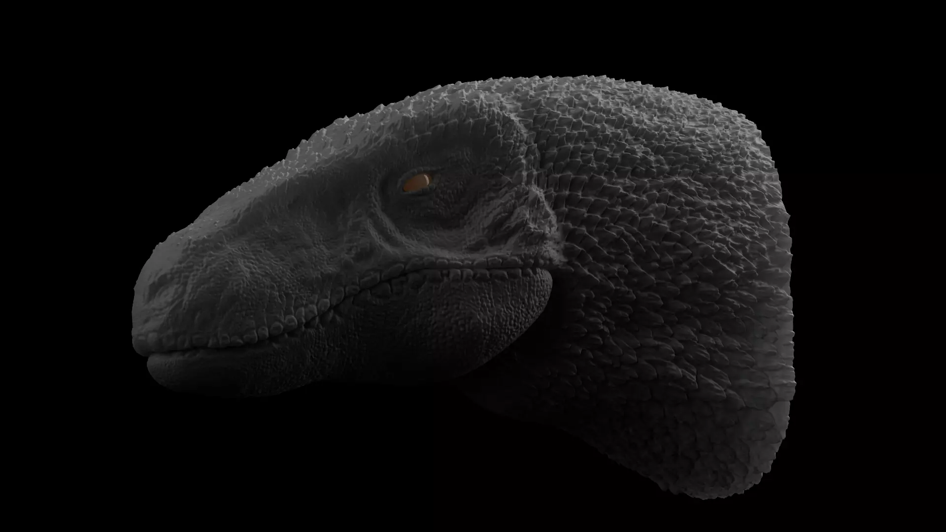 Utahraptor bust from Primitive war Free 3D print model_1