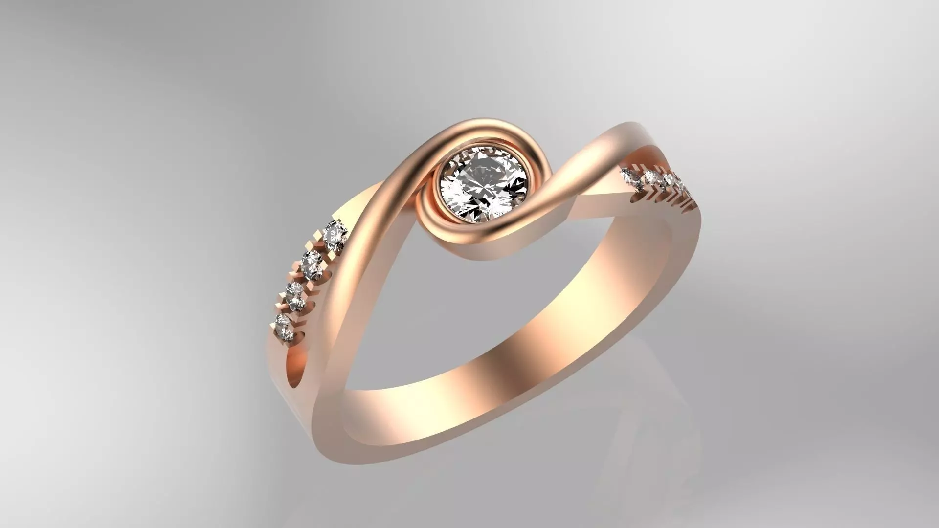DIAMOND RING NOT BOOLEAN 3D print model_0