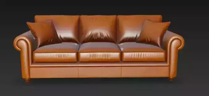 Leather Sofa 3D Model 3D model Leather Sofa 3D Model 3D model