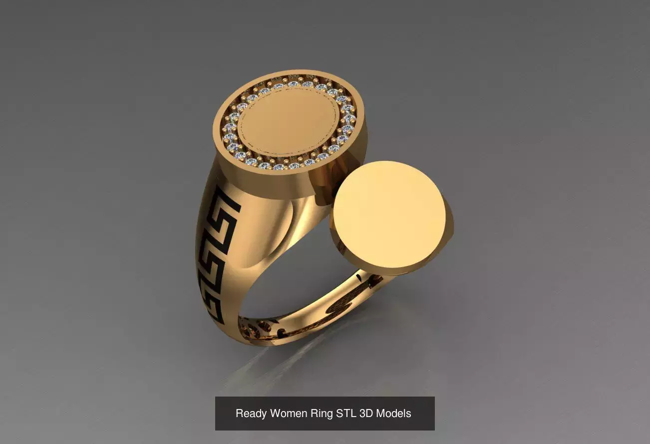 Women Gold Ring  Models  100pcs 3D Model Collection_67