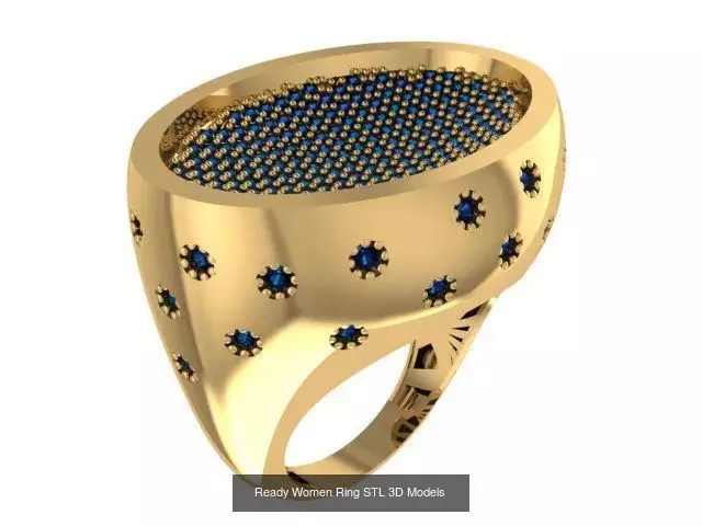 Women Gold Ring  Models  100pcs 3D Model Collection_14
