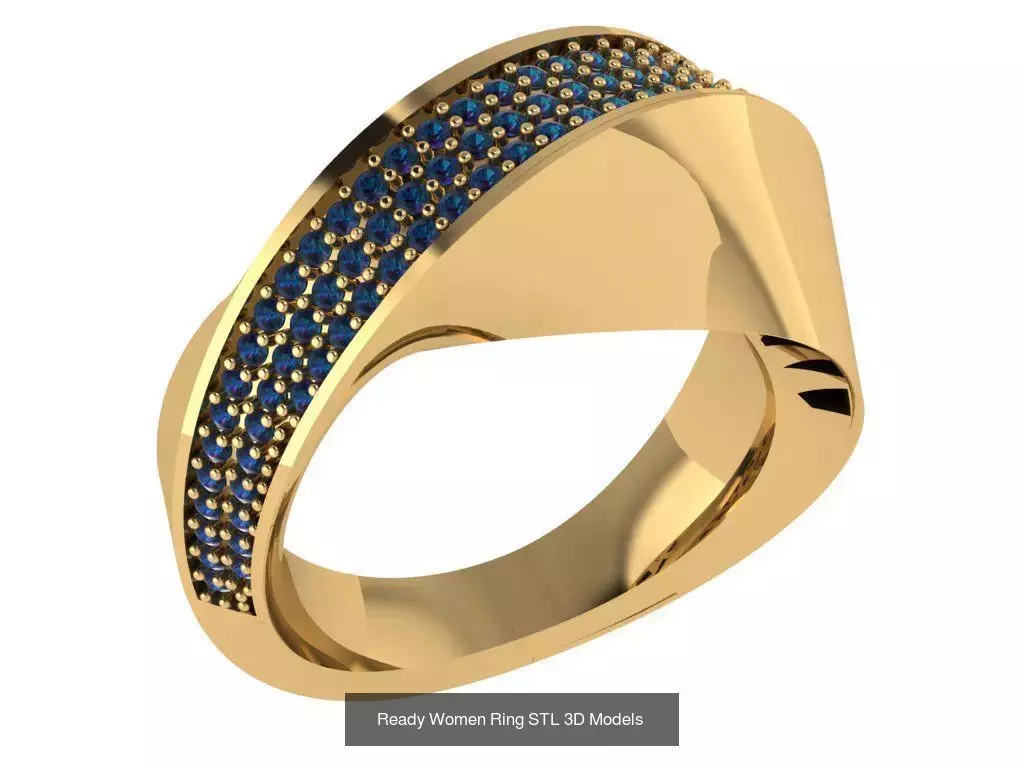 Women Gold Ring  Models  100pcs 3D Model Collection_81
