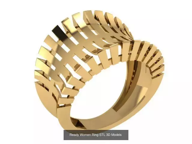 Women Gold Ring  Models  100pcs 3D Model Collection_13