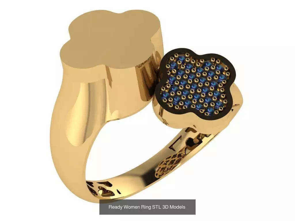 Women Gold Ring  Models  100pcs 3D Model Collection_41